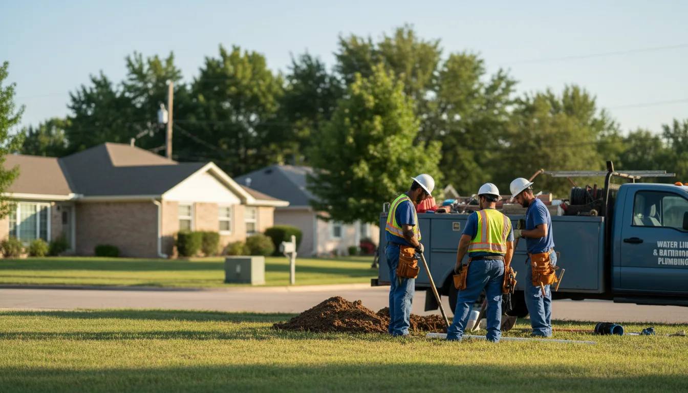 Residential water line and bathroom plumbing service in El Dorado, KS
